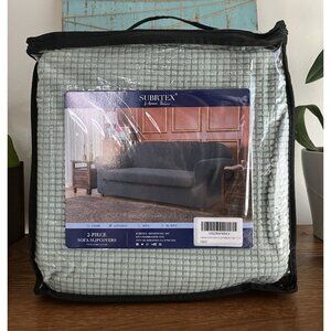 SUBRTEX Home Decor  2 Piece Sofa Slipcover Steel Blue